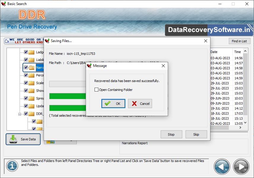 Save Recovered Files
