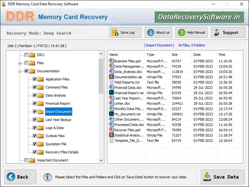 Screenshot of 001Micron Pro Duo Memory Card Recovery