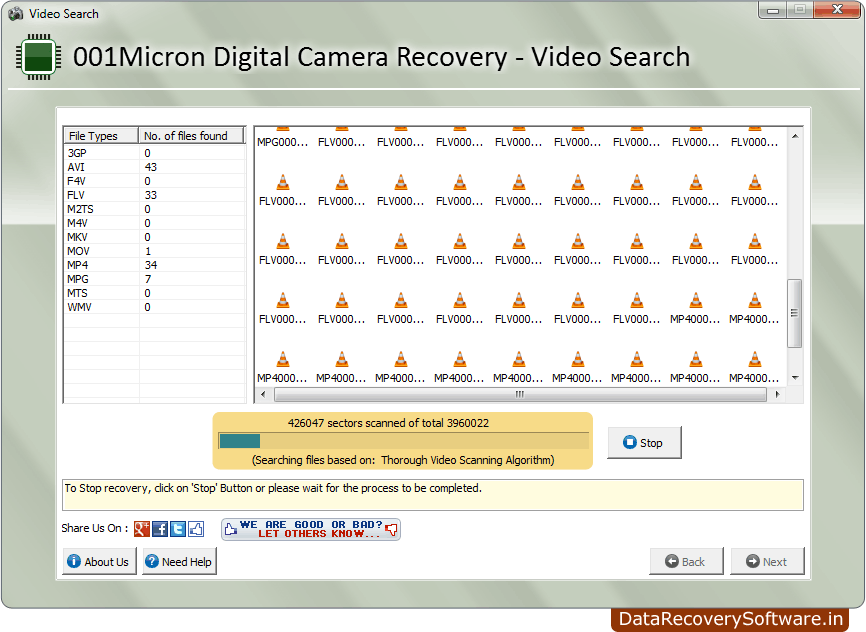 Disk Scanning Digital Camera Recovery
