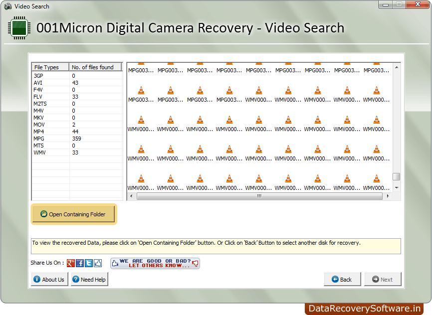 Recovered Files Digital Camera Recovery