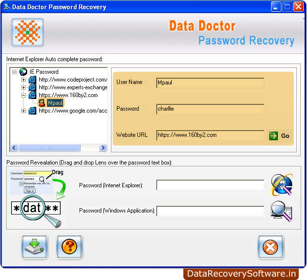 View Recovered Password