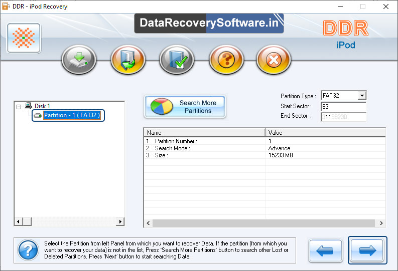 Select the Partition