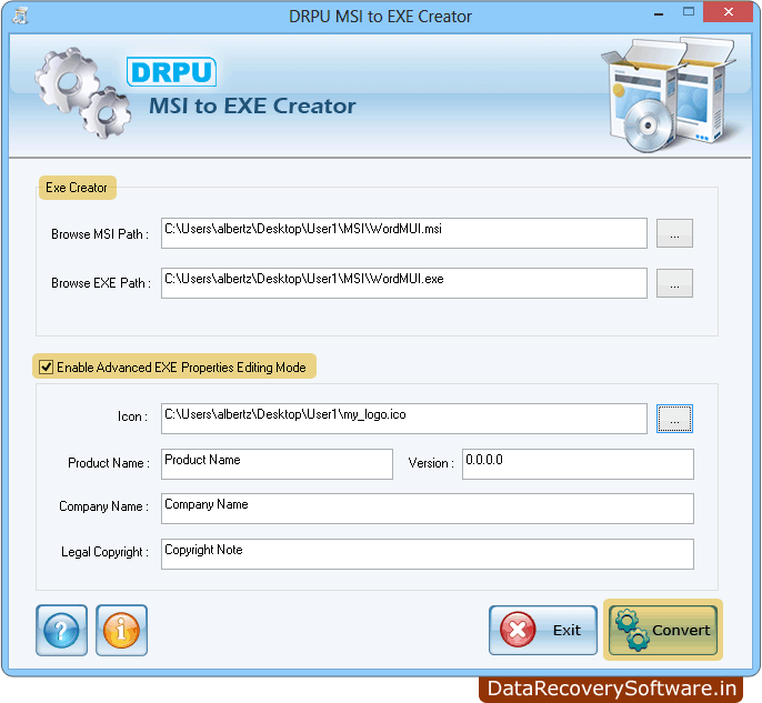 Convert .msi file into .exe file MSI to EXE Creator
