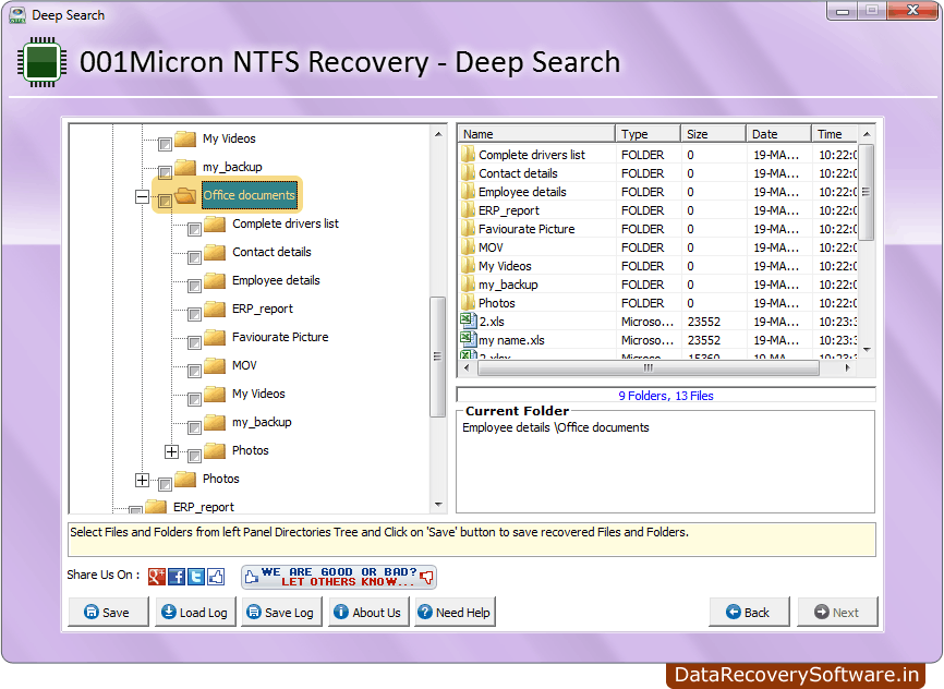 Save Recovered Data NTFS Data Recovery