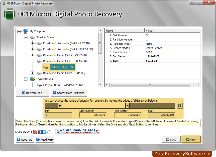 Partition Drive Photo Recovery Software