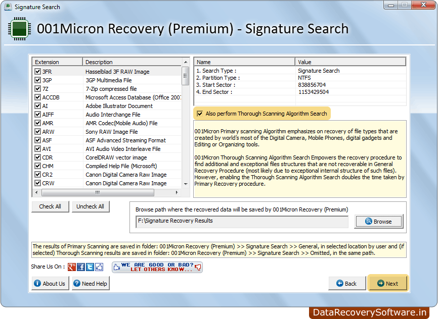 Browse the Path 001Micron - Data Recovery